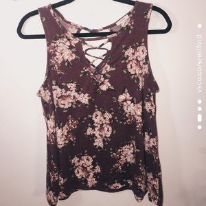 Cute Floral Tank Top